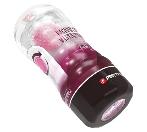 Прозрачный текстурированный мастурбатор Vacuum Cup Masturbator Black Hole