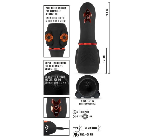 Мастурбатор для головки полового члена Glans Masturbator with 2 Motors