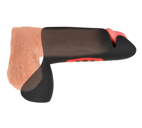 Черный вибромастурбатор с трехточечной стимуляцией Penis Trainer with 3 Point Stimulation