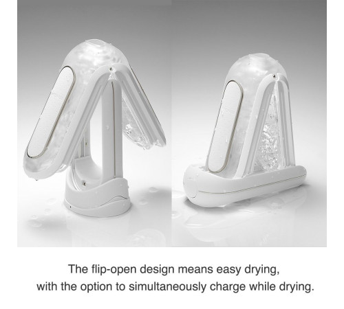 Белый мастурбатор Flip Zero с вибрацией