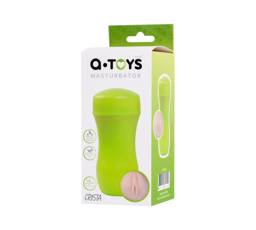 Мастурбатор-вагина A-Toys в зеленой колбе
