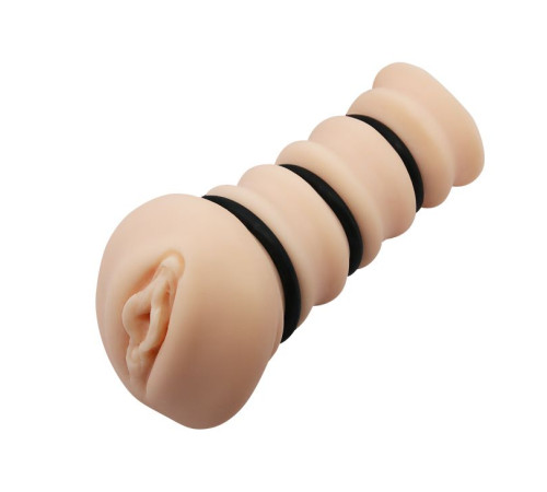 Мастурбатор-вагина с утягивающими кольцами Rossi Flesh 3D