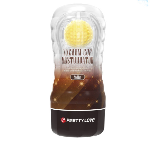 Прозрачный текстурированный мастурбатор Vacuum Cup Masturbator Stellar
