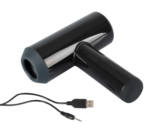 Черный мастурбатор с удобной ручкой Masturbator with 2 Functions