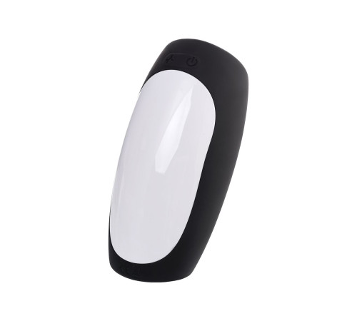 Черно-белый перезаряжаемый мастурбатор Erotist Hailstorm