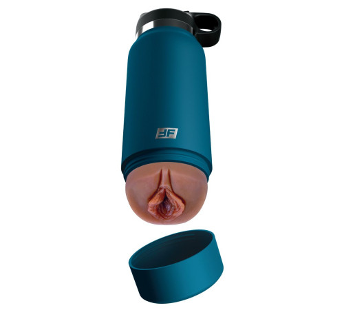Смуглый мастурбатор-вагина в синей колбе F*ck Flask Смуглый мастурбатор-вагина в синей колбе F*ck Flask