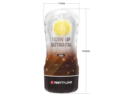 Заказать Прозрачный текстурированный мастурбатор Vacuum Cup Masturbator Stellar