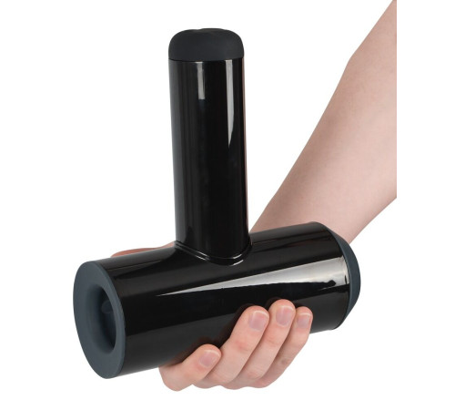Черный мастурбатор с удобной ручкой Masturbator with 2 Functions