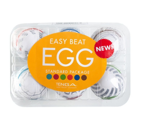Набор из 6 мастурбаторов Tenga EGG III с различным рельефом