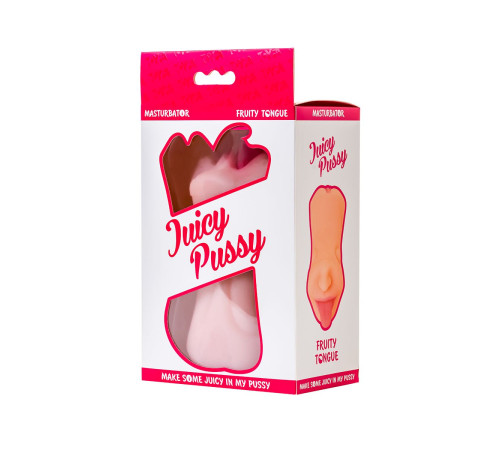 Телесный двусторонний мастурбатор Fruity Tongue - ротик и вагина