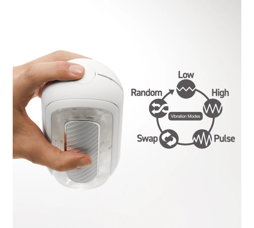 Белый мастурбатор Tenga Flip Zero Gravity с вибрацией