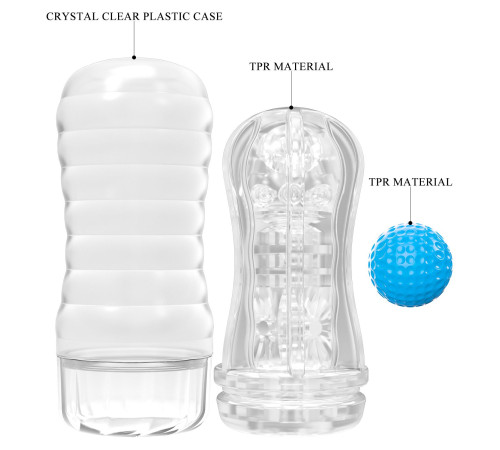 Прозрачный текстурированный мастурбатор Vacuum Cup Masturbator Planet