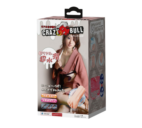 Мастурбатор-вагина Crazy Bull с эффектом смазки Мастурбатор-вагина Crazy Bull с эффектом смазки