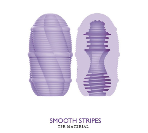 Сиреневый мастурбатор-яйцо Smooth Stripes
