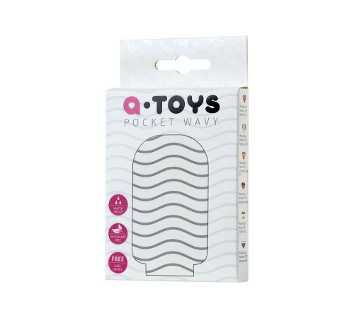 Белый мастурбатор A-Toys Pocket Wavy