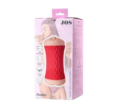 Двухсторонний мастурбатор JOS  NADIN в красном цилиндре