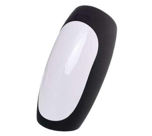 Черно-белый перезаряжаемый мастурбатор Erotist Hailstorm