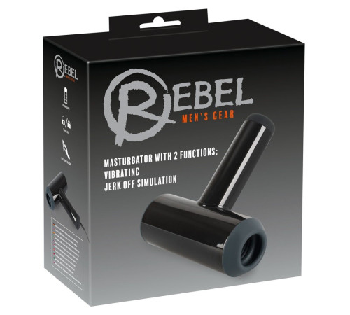 Черный мастурбатор с удобной ручкой Masturbator with 2 Functions