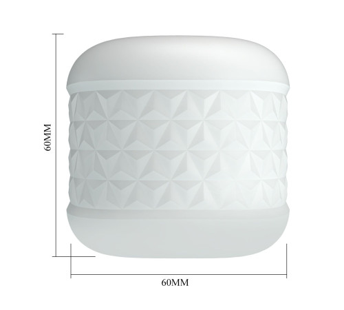 Белый сквозной мастурбатор Crystle