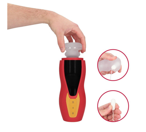 Интерактивный мастурбатор Solara с нагревом, вибрацией и поступательными движениями