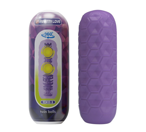 Фиолетовый мастурбатор Venus-X Twin balls