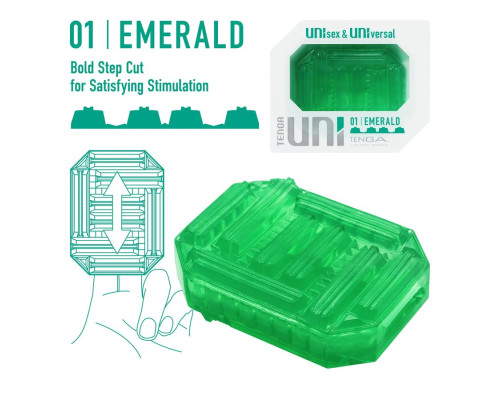 Заказать Зеленый мастурбатор-стимулятор Tenga Uni Emerald Заказать Зеленый мастурбатор-стимулятор Tenga Uni Emerald