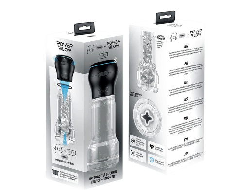 Заказать Набор PowerBlow Feel Pocket Stroker Crystal: мастурбатор и интерактивная насадка Заказать Набор PowerBlow Feel Pocket Stroker Crystal: мастурбатор и интерактивная насадка