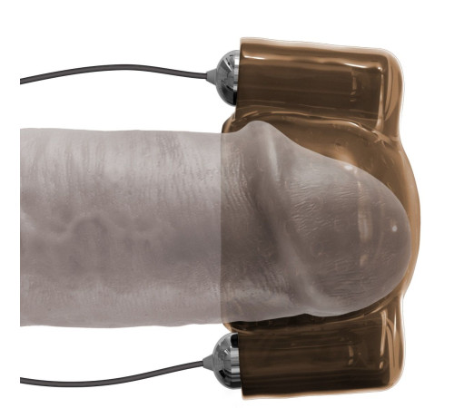 Дымчатый вибростимулятор головки пениса Dual Vibrating Head Teaser