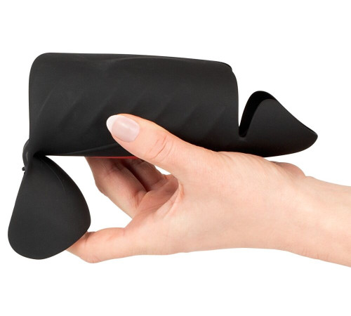 Черный вибромастурбатор с трехточечной стимуляцией Penis Trainer with 3 Point Stimulation