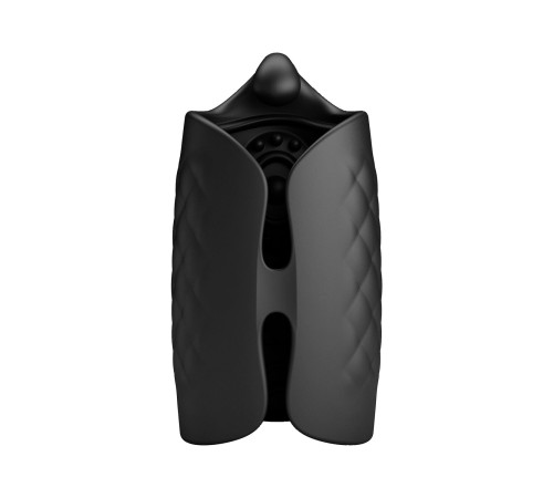 Черный мастурбатор с вибростимуляцией головки Black Glans Trainer