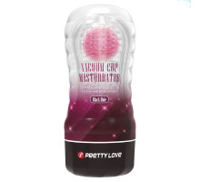 Прозрачный текстурированный мастурбатор Vacuum Cup Masturbator Black Hole