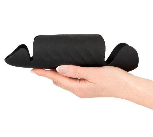 Черный вибромастурбатор с трехточечной стимуляцией Penis Trainer with 3 Point Stimulation