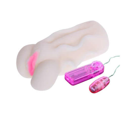 Мастурбатор-вагина с вибрацией и волнами на поверхности