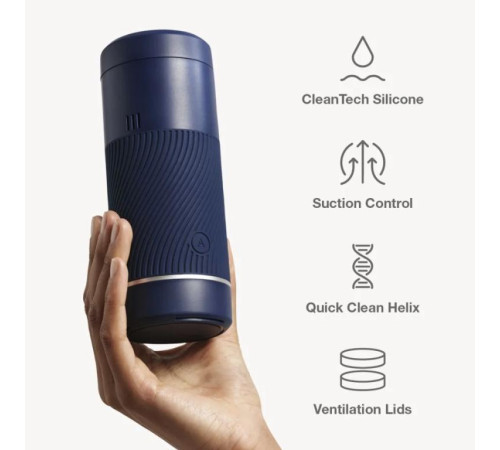 Синий мастурбатор с контролем всасывания Arcwave Pow Stroker