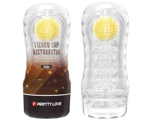 Заказать Прозрачный текстурированный мастурбатор Vacuum Cup Masturbator Stellar