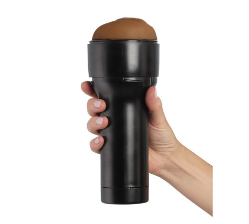 Коричневый мастурбатор-вагина Feel Stroker