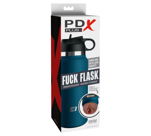 Смуглый мастурбатор-вагина в синей колбе F*ck Flask Смуглый мастурбатор-вагина в синей колбе F*ck Flask