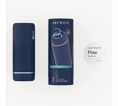 Синий мастурбатор с контролем всасывания Arcwave Pow Stroker
