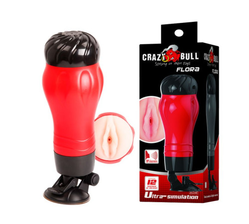 Мастурбатор-вагина  в тубе FLORA с вибрацией