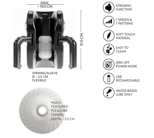 Мощный мастурбатор WYNE Masturbator 10