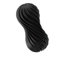 Мастурбатор FLEX Rocky Black с плотным рельефом