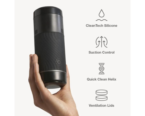 Заказать Черный мастурбатор с контролем всасывания Arcwave Pow Stroker