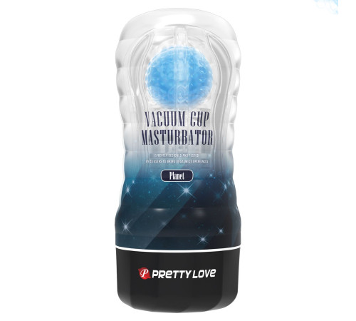 Прозрачный текстурированный мастурбатор Vacuum Cup Masturbator Planet