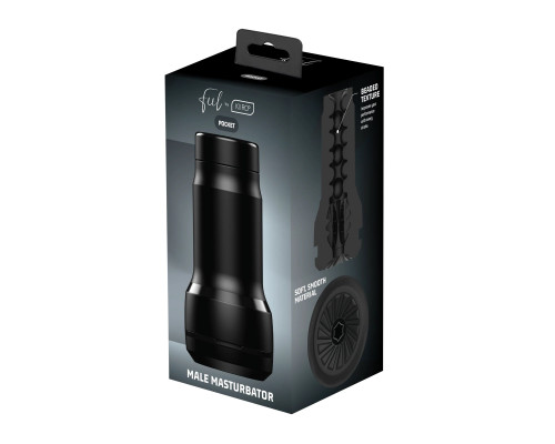 Заказать Черный мастурбатор Feel Pocket Stroker