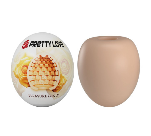 Бежевый мастурбатор-яйцо Pleasure Egg II