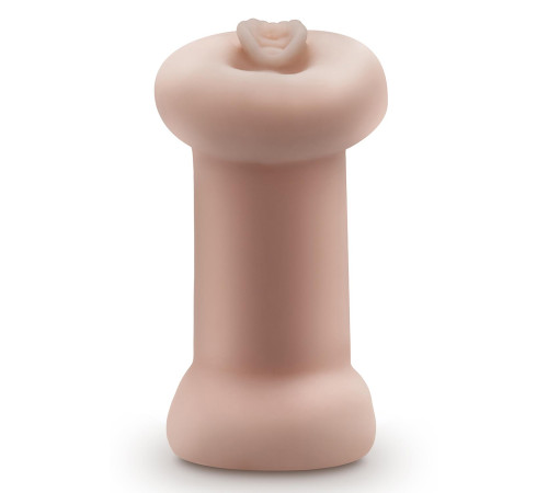 Телесный люминесцентный двусторонний мастурбатор Tasha