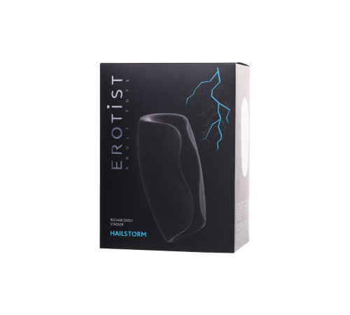 Черно-белый перезаряжаемый мастурбатор Erotist Hailstorm