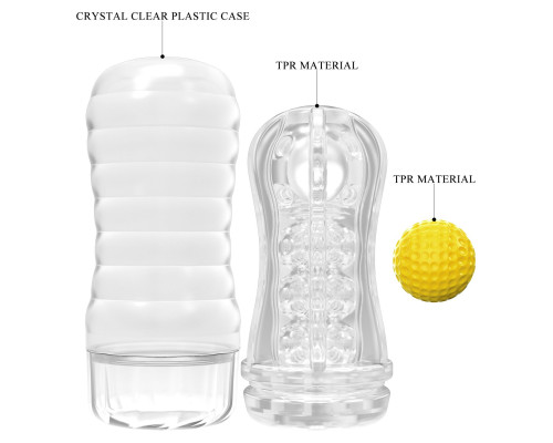 Заказать Прозрачный текстурированный мастурбатор Vacuum Cup Masturbator Stellar
