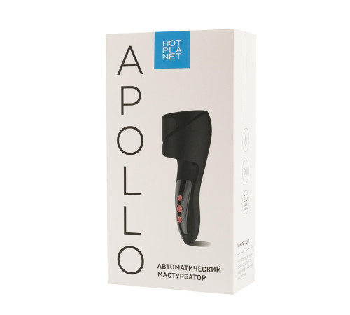 Черный вибромастурбатор с пульсацией Apollo Черный вибромастурбатор с пульсацией Apollo