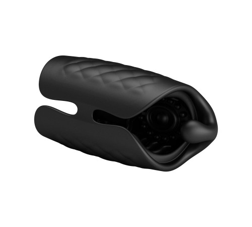 Черный мастурбатор с вибростимуляцией головки Black Glans Trainer